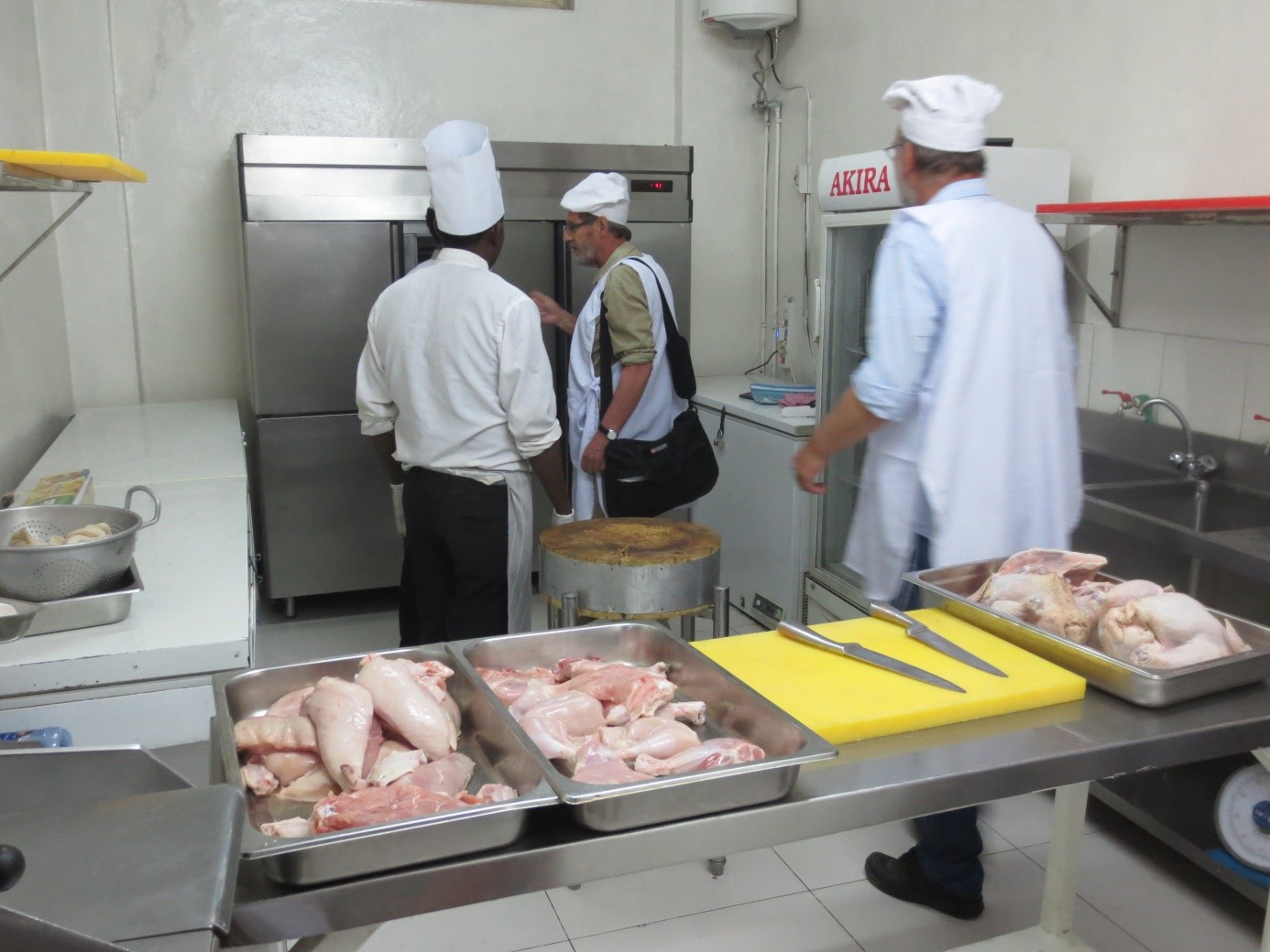 Fresh chicken meat in a first-class hotel in Addis Ababa